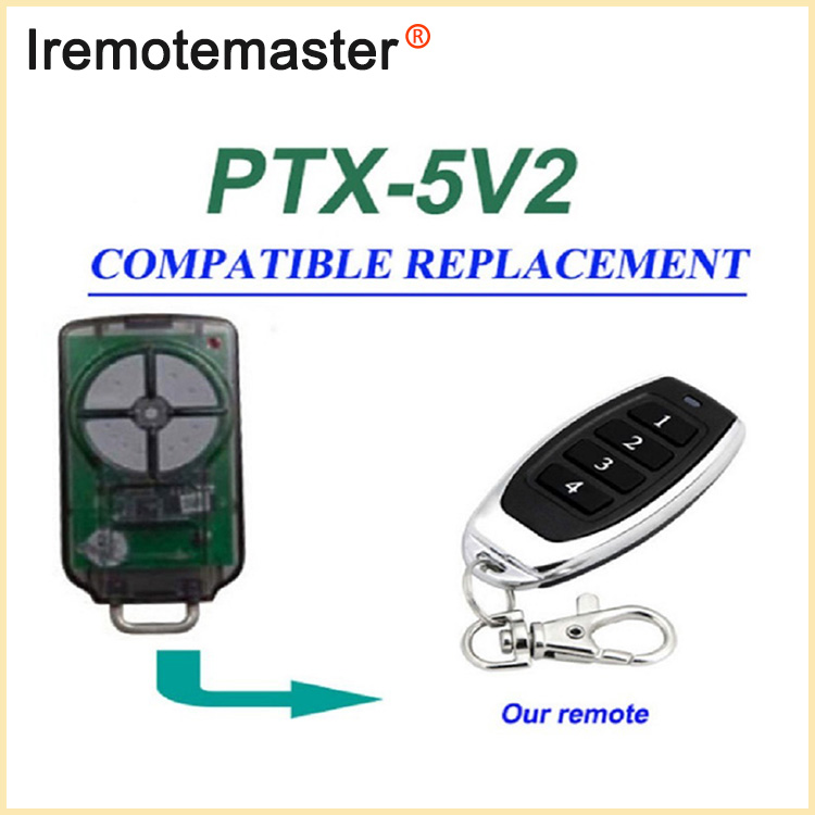 適用於 PTX5V2 PTX-5 車庫門遙控器更換 433.92MHz